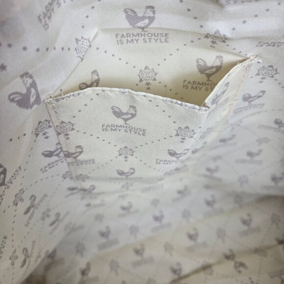 Farmhouse Is My Style Red & Black Buffalo Check Canvas Tote Bag Double Handles - Picture 8 of 11